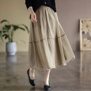 NWT Womens A Line Long Skirt Elegant High Waist Elastic Slim Fashion Dress